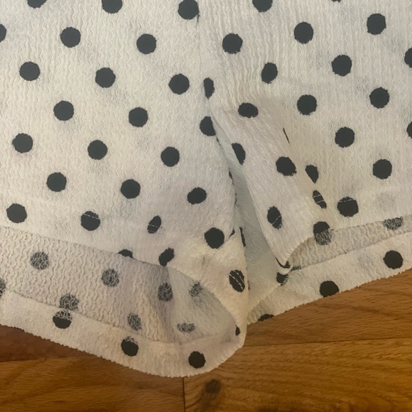 STREETWEAR SOCIETY White and Black Polka Dot Short Romper NWT - Picture 4 of 8